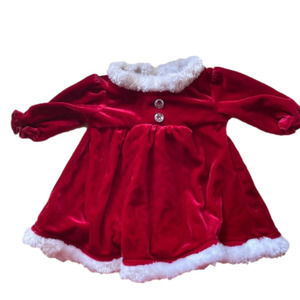 George new born Santa Christmas red and white dress